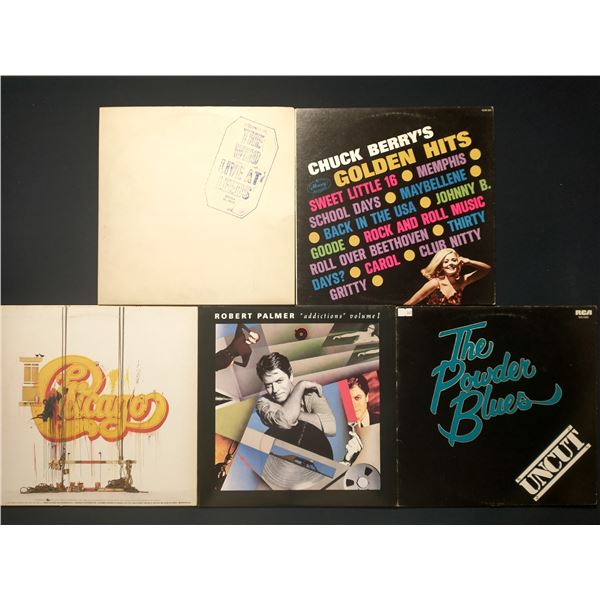 5 VINYL RECORD LOT – ROCK & BLUES / CHUCK BERRY, CHICAGO / 1960s–1980s / CLASSIC &