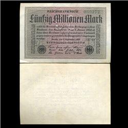 1923 Germany 50000000 Mark Note Uncirculated  Rare (CUR-05670)