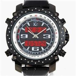 New Techno Com Diamond Bezel Chronograph Mens Watch Retail $2795 (WAT-127)
