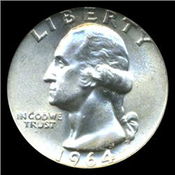 1964 Washington 25c Quarter Coin Graded PCGS MS65 (COI-5368)