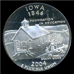 2004S Iowa Silver Quarter Graded PR70 DCAM (COI-5461)