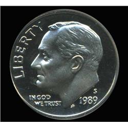1989S Roosevelt Dime Graded PCGS PR69 DCAM (COI-6406)