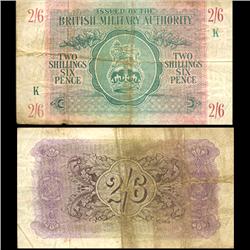 1943 2.5 Shilling Military Note SCARCE (CUR-06058)