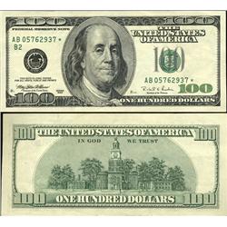 1996 $100 US Federal Reserve New York Star Note Crisp Unc (CUR-06242)