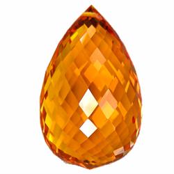 21.28ct Briolette Maderia Citrine (GEM-17175A)