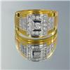 Image 1 : 23k Solid Yellow Gold Mens .8ct Diamond Elephant Ring 10 grams (JEW-1433)