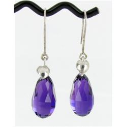 29.55ct Charming Earrings Briolette Purple Amethyst  (JEW-1589)