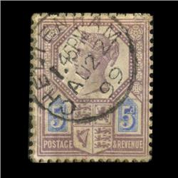 1887 RARE British .5p Victoria Stamp Hi Grade (STM-0045)