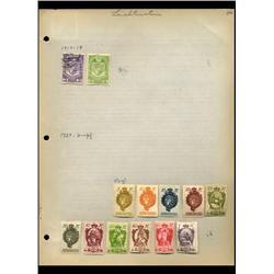 1920 Lichtenstein Hand Made Stamp Collection Album Page  13 Pieces (STM-0084)
