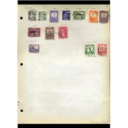 1932 Peru Hand Made Stamp Collection Album Page  13 Pieces (STM-0103)