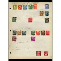 1927 Germany Hand Made Stamp Collection Album Page 22 Pieces (STM-0133)