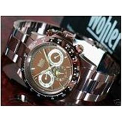 New Wohler Mens CHRONO Style Black Stainless Watch Retail $2495 (WAT-116)