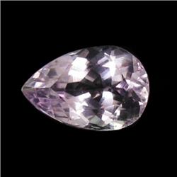 10.84ct Rich Patroke Pink Kunzite Pear Cut Appraisal Estimate $2981 (GEM-16872E)