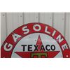 Image 3 : Texaco Gasoline Motor Oil Porcelain Sign, 40" Diameter, Green T