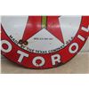 Image 4 : Texaco Gasoline Motor Oil Porcelain Sign, 40" Diameter, Green T