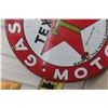 Image 5 : Texaco Gasoline Motor Oil Porcelain Sign, 40" Diameter, Green T