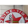 Image 6 : Texaco Gasoline Motor Oil Porcelain Sign, 40" Diameter, Green T