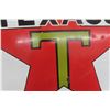 Image 7 : Texaco Gasoline Motor Oil Porcelain Sign, 40" Diameter, Green T
