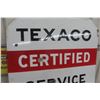 Image 3 : Texaco Certified Service Porcelain Sign. Station 10223. ", 2-Sided, Back Side Painted Over, 1930s o