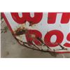 Image 21 : White Rose Porcelain 2-Sided Sign, 7' High, 6' Wide, 1940s