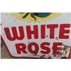 Image 6 : White Rose Porcelain 2-Sided Sign, 7' High, 6' Wide, 1940s
