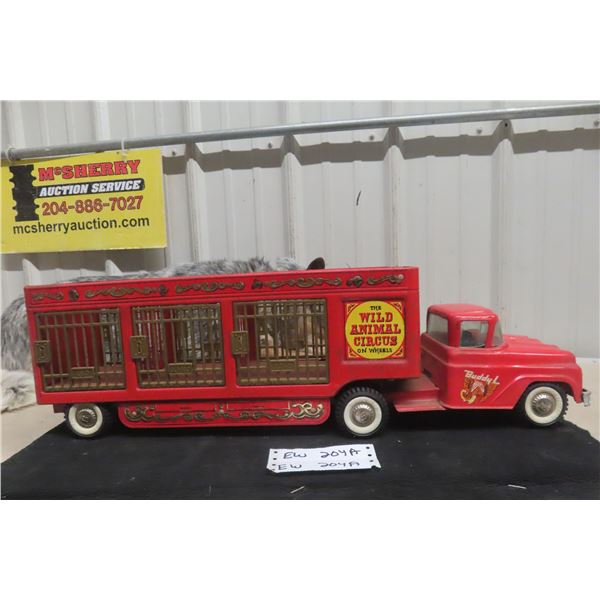 Buddy L Wild Animal Circus Truck, Pressed Steel, 25" Long, 1960s or 1970s