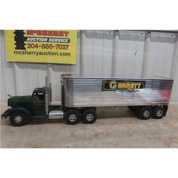 Smith-Miller Garrett Freight Lines Brockway Tractor And Trailer, 32" Long, 1950s