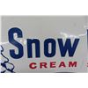 Image 2 : Snow White Cream Soda Metal Tin Embossed Sign, 14 1/2" x 29 1/2", 1967 Barker Sign Co.
