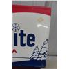 Image 5 : Snow White Cream Soda Metal Tin Embossed Sign, 14 1/2" x 29 1/2", 1967 Barker Sign Co.