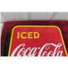 Image 4 : Iced Coca-Cola Here Porcelain Flange Sign, 2-Sided, 19" x 18", 1949 P+M Sign Co.