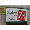 Image 1 : Fresh Up With 7-Up Porcelain Sign, 1948, 28" x 20"