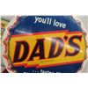 Image 2 : Dad's Root Beer Diecut Metal Tin Bottle Cap Sign, 1950s, 30" Diameter
