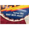 Image 4 : Dad's Root Beer Diecut Metal Tin Bottle Cap Sign, 1950s, 30" Diameter