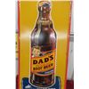 Image 2 : Dad's Root Beer Metal Tin Embossed Sign, Big Junior, 1940s, 13 1/2" x 29"