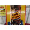Image 5 : Dad's Root Beer Metal Tin Embossed Sign, Big Junior, 1940s, 13 1/2" x 29"