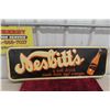 Image 1 : Nesbitt's Metal Tin Embossed Sign, 1950s, 12" x 36"
