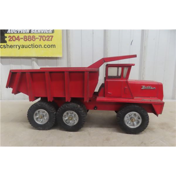 Buddy L Mack Hydraulic Dump Truck, Pressed Steel, 1960s, 21" Long