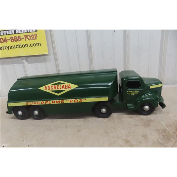 Otaco Minnitoy Hochela Gas Tanker Truck And Trailer, Pressed Steel, 1950s, 29" Long, Professionally