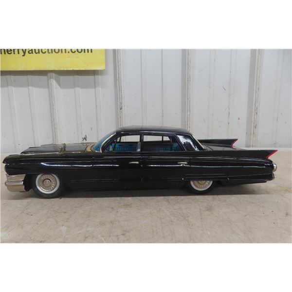 Bandai Tinplate Cadillac Friction Drive Car, 1961, 16" Long, With Box