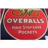 Image 5 : GXC Overalls Metal Tin Embossed Sign, 19 1/2" x 19 1/2", Late 1950s Or 1960s