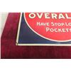 Image 6 : GXC Overalls Metal Tin Embossed Sign, 19 1/2" x 19 1/2", Late 1950s Or 1960s