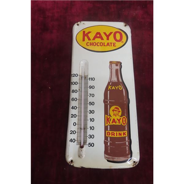 Kayo Chocolate Metal Thermometer With Bulb, 5 3/4" x 13 1/4"