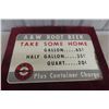 Image 1 : A&W Root Beer 'Take Some Home' Metal Price Sign, 1960s, 22" x 14"