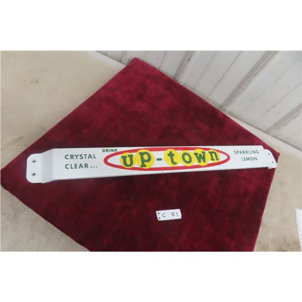 Uptown Crystal Clear Sparkling Porcelain Door Bar, 1950s, 3" x 32"