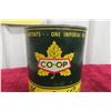 Image 2 : Co-Op Maple Leaf H.D. Quart Oil Can, Punctured In Bottom