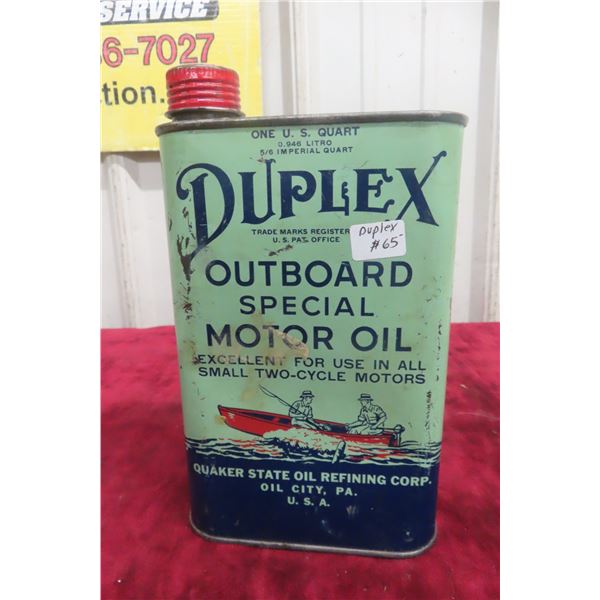 Duplex Outboard Special Motor Oil One Quart Can