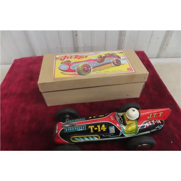 Japanese T.M. Tin Friction Jet Lithograph Toy, 1950s Or 1960s, 12" Long w/Box