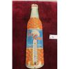 Image 1 : Sun Crest Soda Bottle Die Cut Metal Tin Thermometer, 1940s Or 1950s, 4" x 16 1/2"