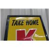 Image 2 : Kern's Bread Metal Tin Embossed Vertical Sign, 1960, 13 1/2" x 53"