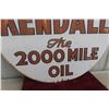 Image 5 : Kendall 2000 Mile Oil Metal 2-Sided Sign, 1950, 36" Diameter